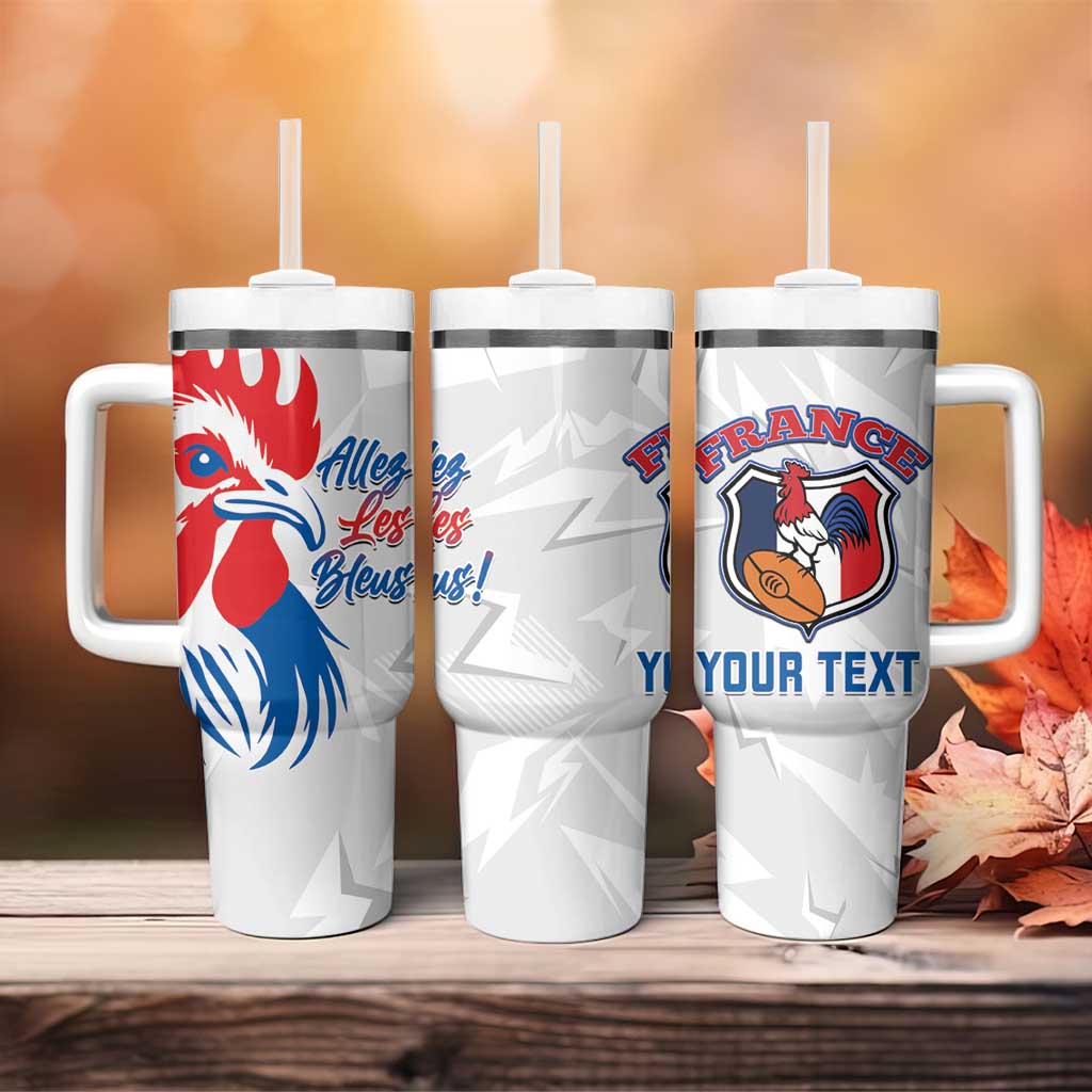 Personalised France Rugby 2025 Tumbler With Handle Allez Les Bleus!