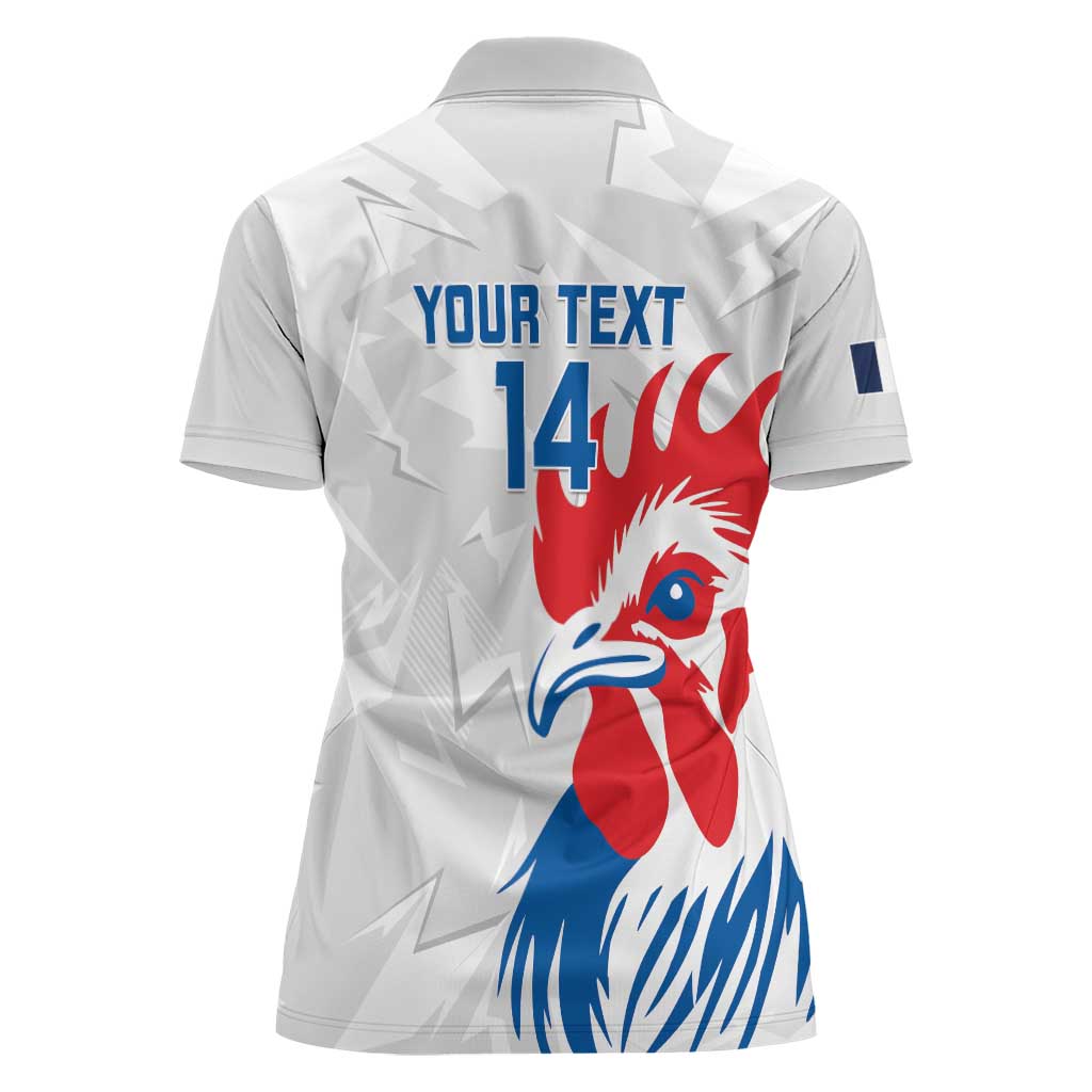 Custom France Rugby 2025 Women Polo Shirt Allez Les Bleus!