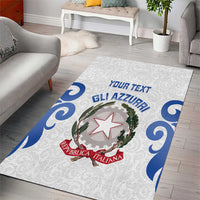Custom Italy Rugby 2025 Area Rug Come on Gli Azzurri!