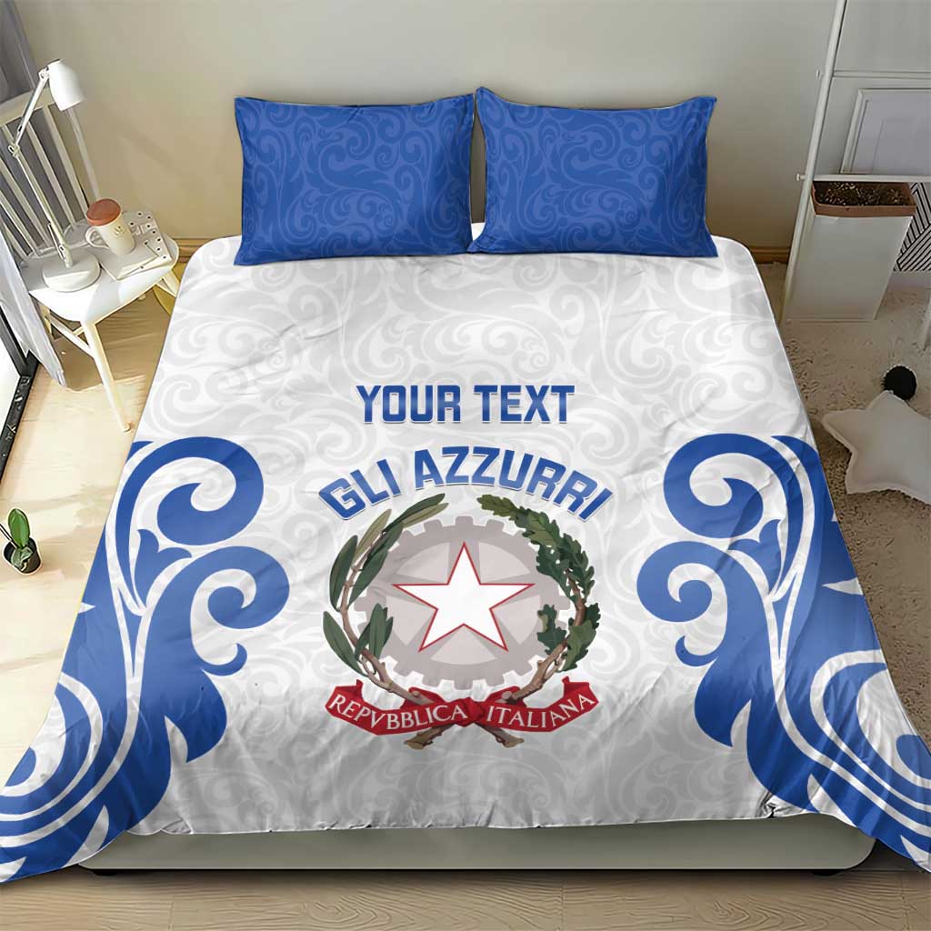 Custom Italy Rugby 2025 Bedding Set Come on Gli Azzurri!