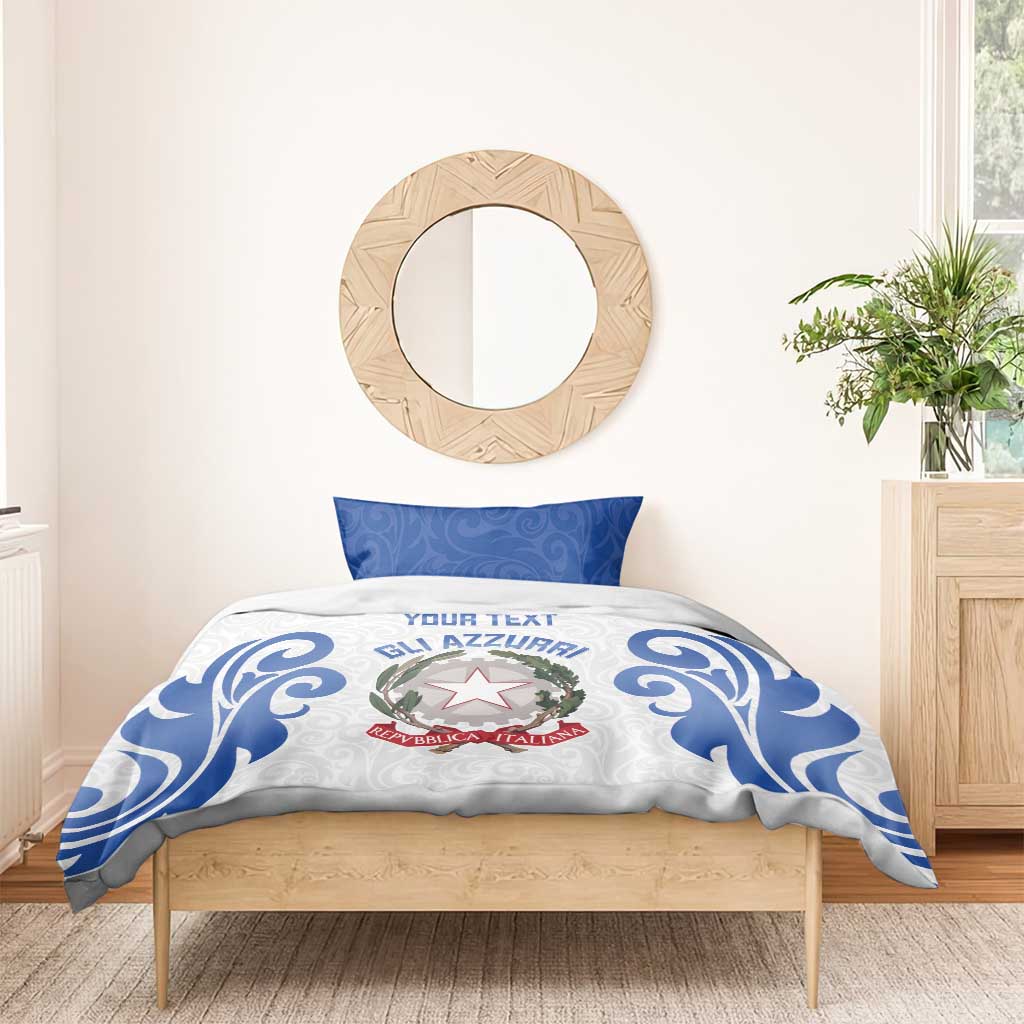 Custom Italy Rugby 2025 Bedding Set Come on Gli Azzurri!