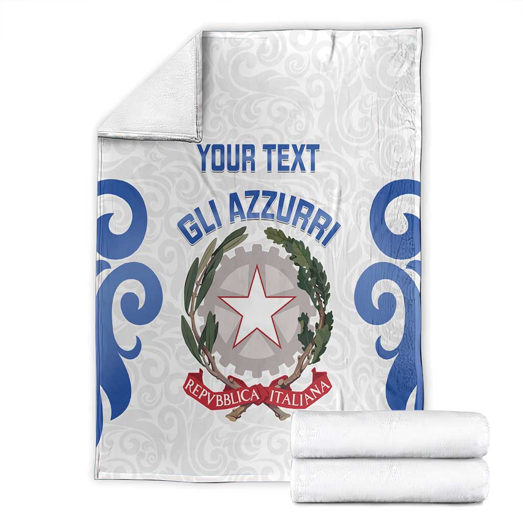 Custom Italy Rugby 2025 Blanket Come on Gli Azzurri!
