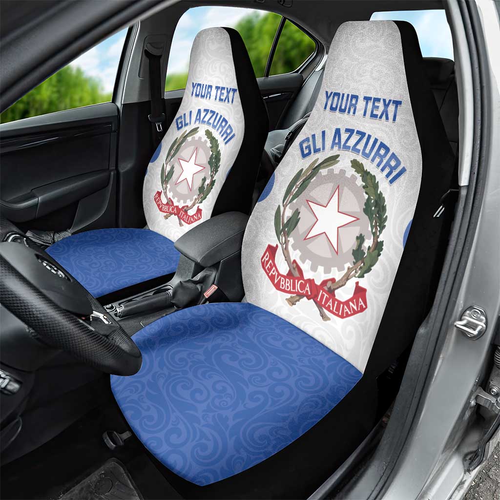 Custom Italy Rugby 2025 Car Seat Cover Come on Gli Azzurri!
