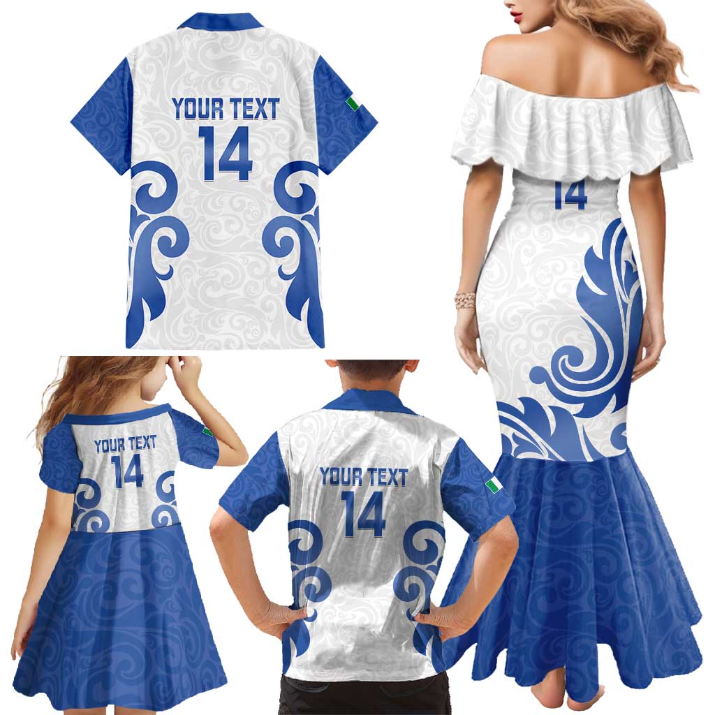 Custom Italy Rugby 2025 Family Matching Mermaid Dress and Hawaiian Shirt Come on Gli Azzurri!
