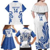 Custom Italy Rugby 2025 Family Matching Off Shoulder Maxi Dress and Hawaiian Shirt Come on Gli Azzurri!
