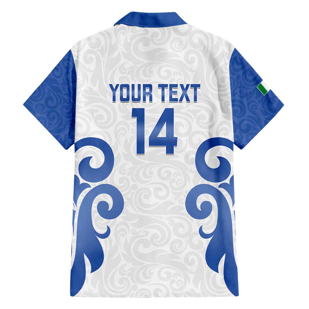 Custom Italy Rugby 2025 Family Matching Off Shoulder Maxi Dress and Hawaiian Shirt Come on Gli Azzurri!