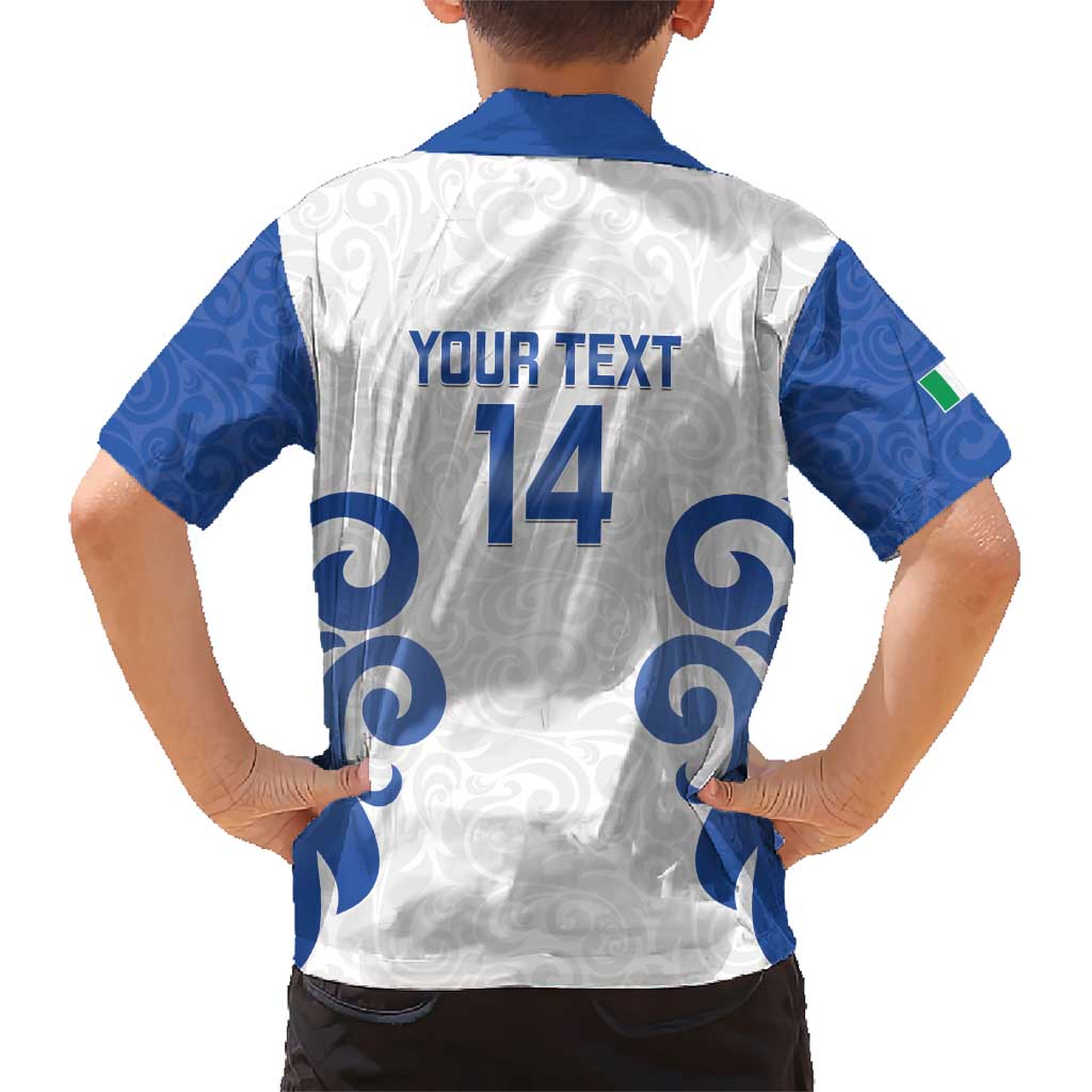 Custom Italy Rugby 2025 Kid Hawaiian Shirt Come on Gli Azzurri!