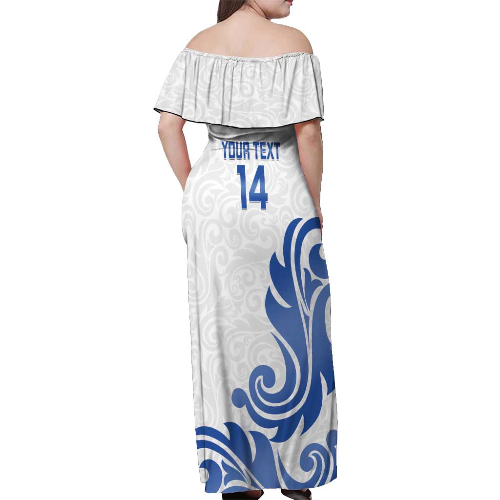 Custom Italy Rugby 2025 Off Shoulder Maxi Dress Come on Gli Azzurri!