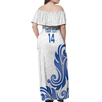 Custom Italy Rugby 2025 Off Shoulder Maxi Dress Come on Gli Azzurri!