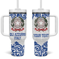Personalised Italy Rugby 2025 Tumbler With Handle Come on Gli Azzurri!