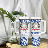 Personalised Italy Rugby 2025 Tumbler With Handle Come on Gli Azzurri!