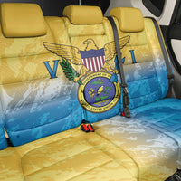 US Virgin Islands Back Car Seat Cover Coat Of Arms Grunge Style