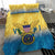 US Virgin Islands Bedding Set Coat Of Arms Grunge Style