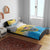 US Virgin Islands Bedding Set Coat Of Arms Grunge Style