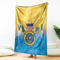 US Virgin Islands Blanket Coat Of Arms Grunge Style