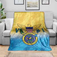 US Virgin Islands Blanket Coat Of Arms Grunge Style