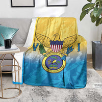 US Virgin Islands Blanket Coat Of Arms Grunge Style