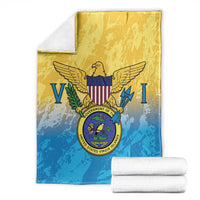 US Virgin Islands Blanket Coat Of Arms Grunge Style