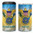 Personalized US Virgin Islands 4 in 1 Can Cooler Tumbler Coat Of Arms Grunge Style