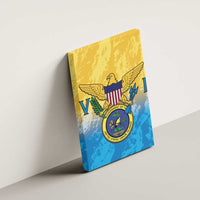 US Virgin Islands Canvas Wall Art Coat Of Arms Grunge Style