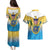 US Virgin Islands Couples Matching Puletasi and Hawaiian Shirt Coat Of Arms Grunge Style