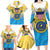 US Virgin Islands Family Matching Long Sleeve Bodycon Dress and Hawaiian Shirt Coat Of Arms Grunge Style