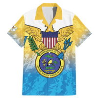 US Virgin Islands Family Matching Mermaid Dress and Hawaiian Shirt Coat Of Arms Grunge Style