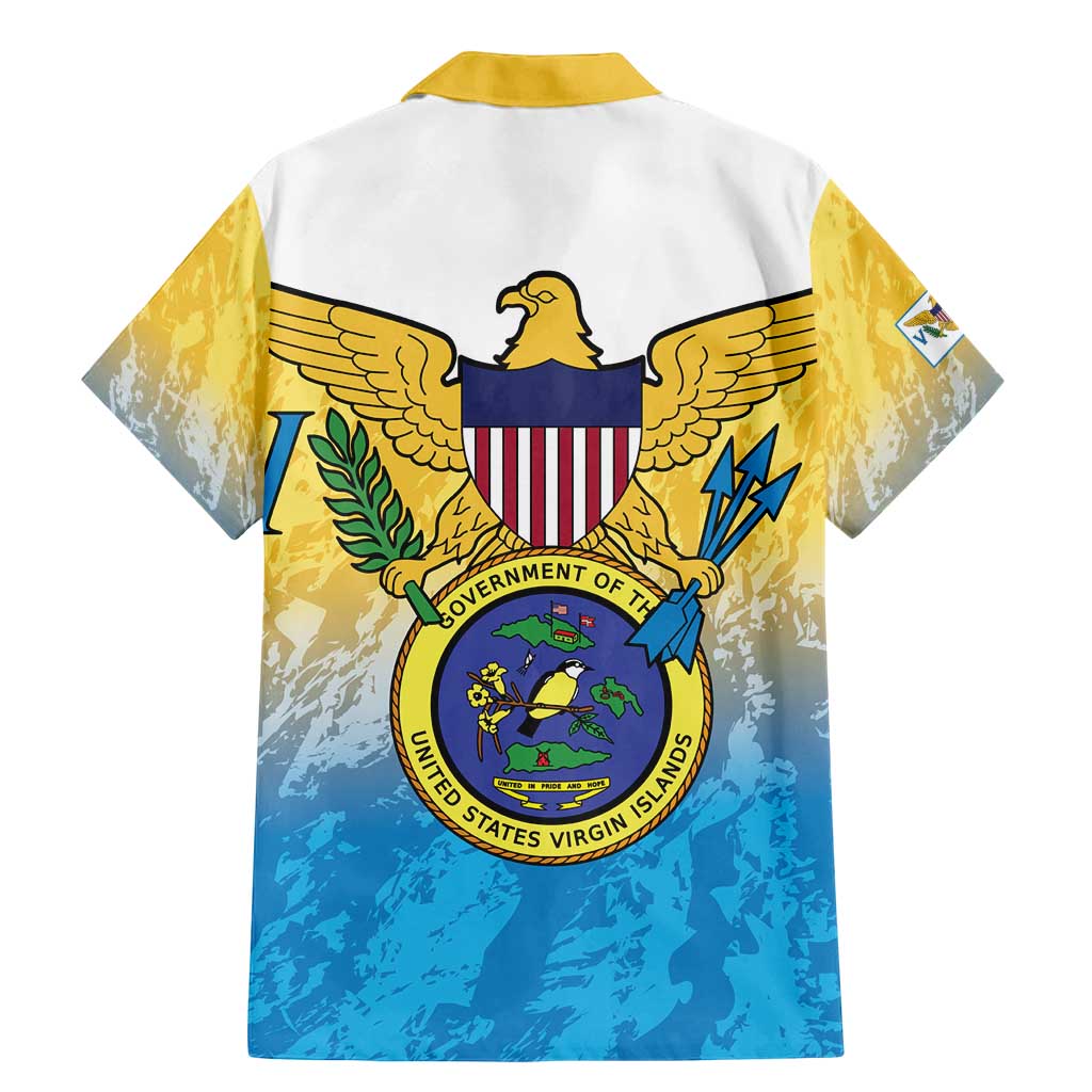 US Virgin Islands Family Matching Mermaid Dress and Hawaiian Shirt Coat Of Arms Grunge Style