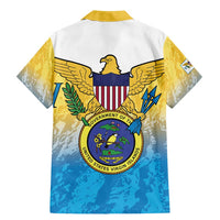 US Virgin Islands Family Matching Mermaid Dress and Hawaiian Shirt Coat Of Arms Grunge Style