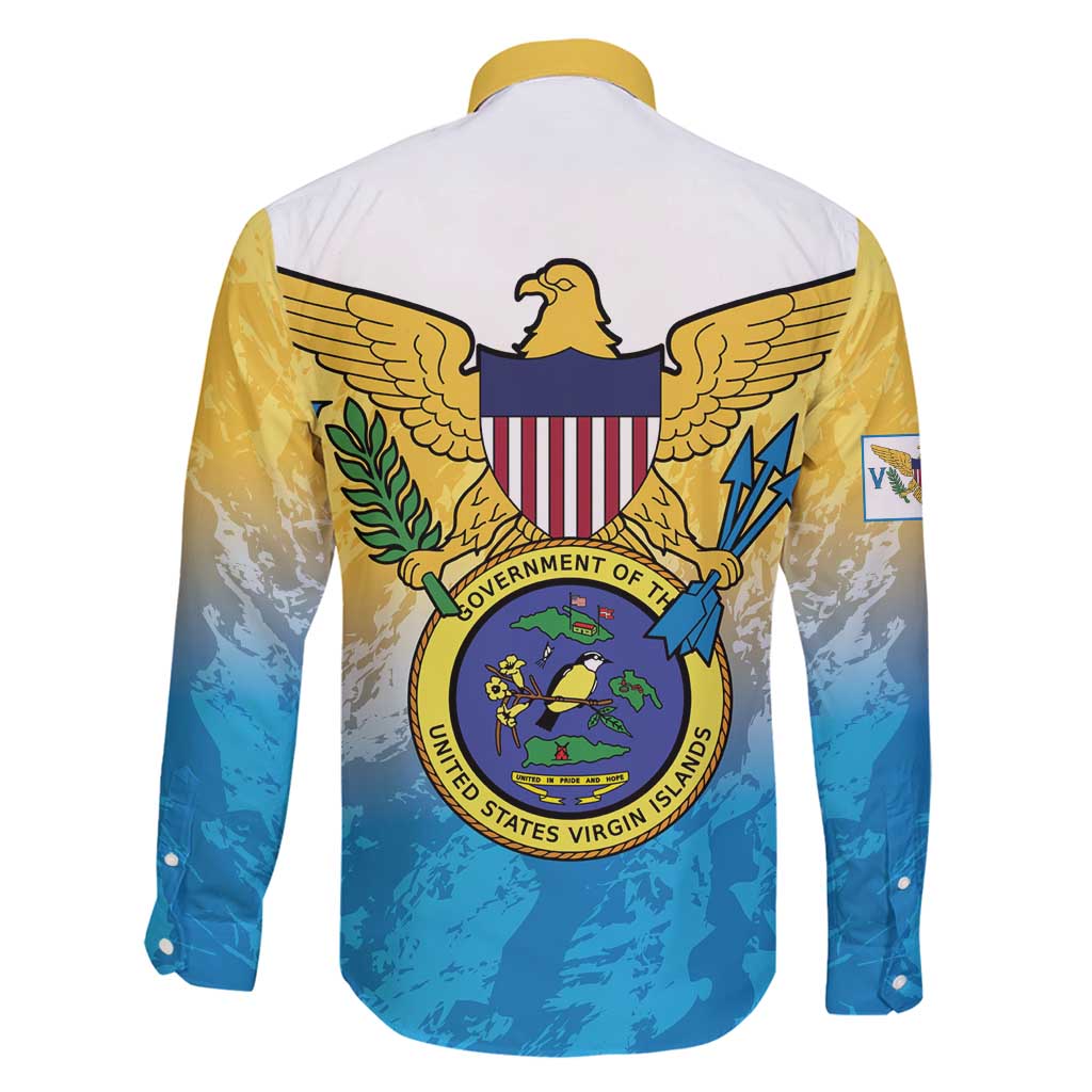US Virgin Islands Family Matching Mermaid Dress and Hawaiian Shirt Coat Of Arms Grunge Style