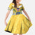 US Virgin Islands Family Matching Puletasi and Hawaiian Shirt Coat Of Arms Grunge Style