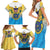 US Virgin Islands Family Matching Short Sleeve Bodycon Dress and Hawaiian Shirt Coat Of Arms Grunge Style