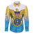 US Virgin Islands Family Matching Short Sleeve Bodycon Dress and Hawaiian Shirt Coat Of Arms Grunge Style
