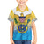 US Virgin Islands Family Matching Short Sleeve Bodycon Dress and Hawaiian Shirt Coat Of Arms Grunge Style