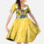 US Virgin Islands Family Matching Summer Maxi Dress and Hawaiian Shirt Coat Of Arms Grunge Style