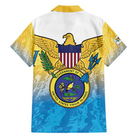 US Virgin Islands Family Matching Summer Maxi Dress and Hawaiian Shirt Coat Of Arms Grunge Style
