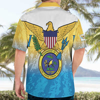 US Virgin Islands Hawaiian Shirt Coat Of Arms Grunge Style