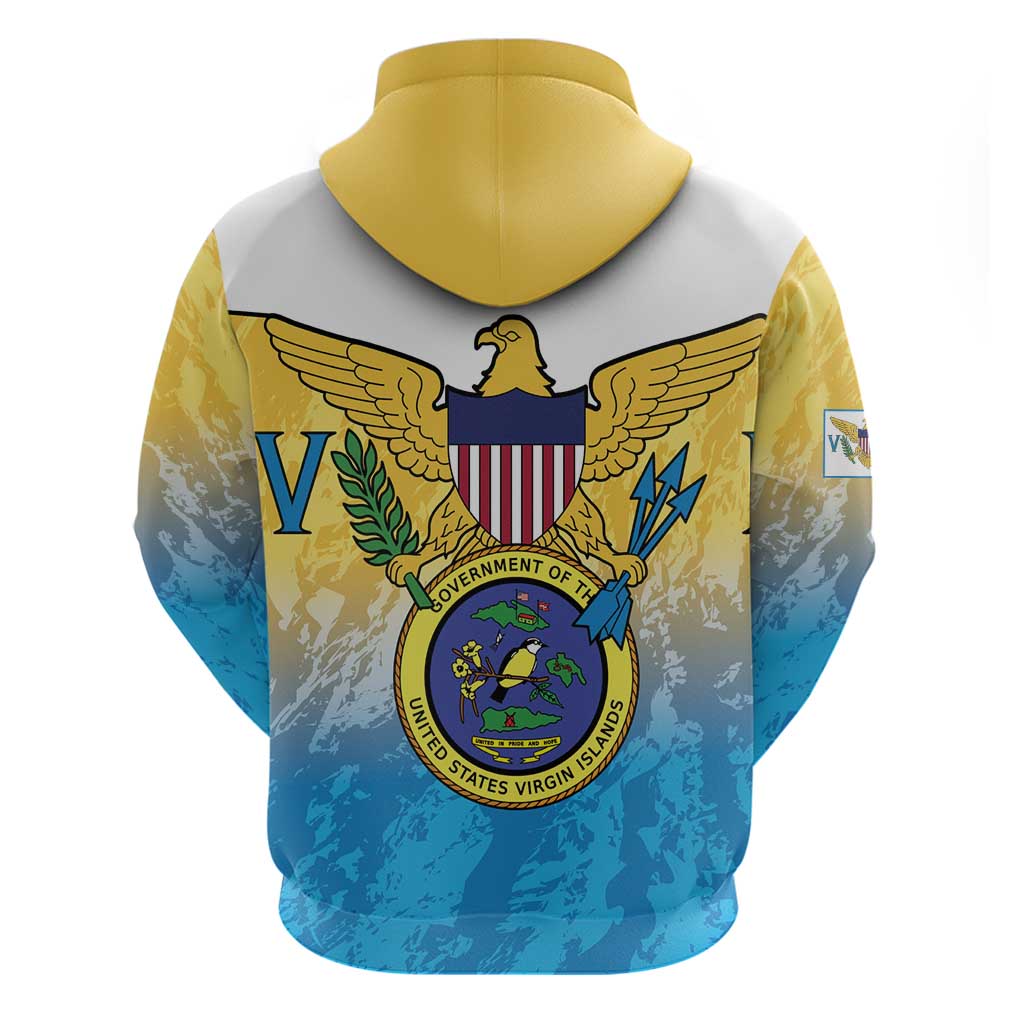 US Virgin Islands Hoodie Coat Of Arms Grunge Style