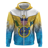 US Virgin Islands Hoodie Coat Of Arms Grunge Style