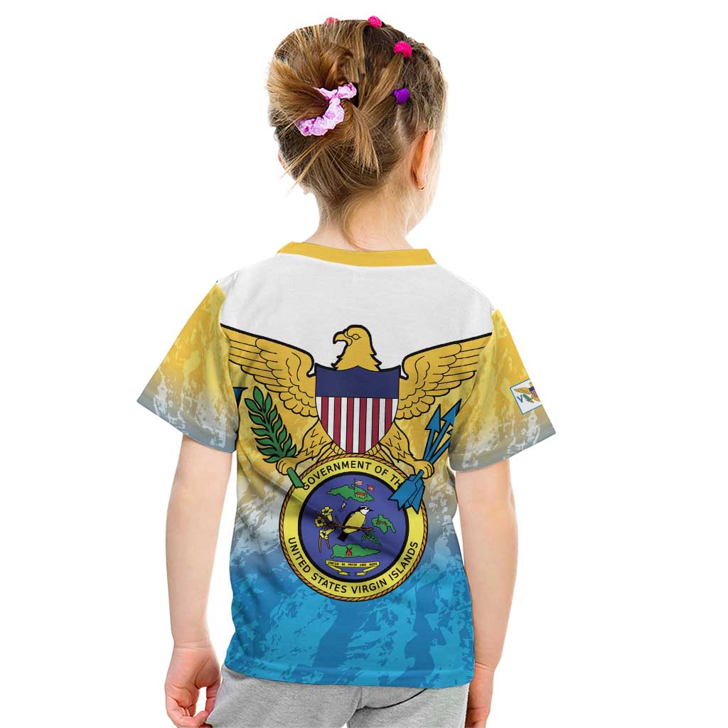 US Virgin Islands Kid T Shirt Coat Of Arms Grunge Style