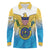 US Virgin Islands Long Sleeve Polo Shirt Coat Of Arms Grunge Style