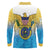 US Virgin Islands Long Sleeve Polo Shirt Coat Of Arms Grunge Style