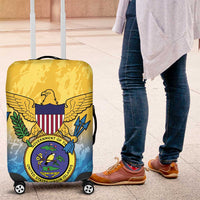 US Virgin Islands Luggage Cover Coat Of Arms Grunge Style