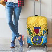 US Virgin Islands Luggage Cover Coat Of Arms Grunge Style