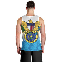 US Virgin Islands Men Tank Top Coat Of Arms Grunge Style