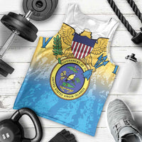 US Virgin Islands Men Tank Top Coat Of Arms Grunge Style