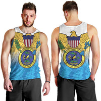 US Virgin Islands Men Tank Top Coat Of Arms Grunge Style