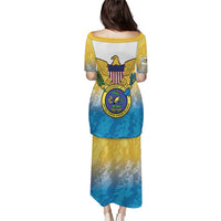 US Virgin Islands Puletasi Coat Of Arms Grunge Style