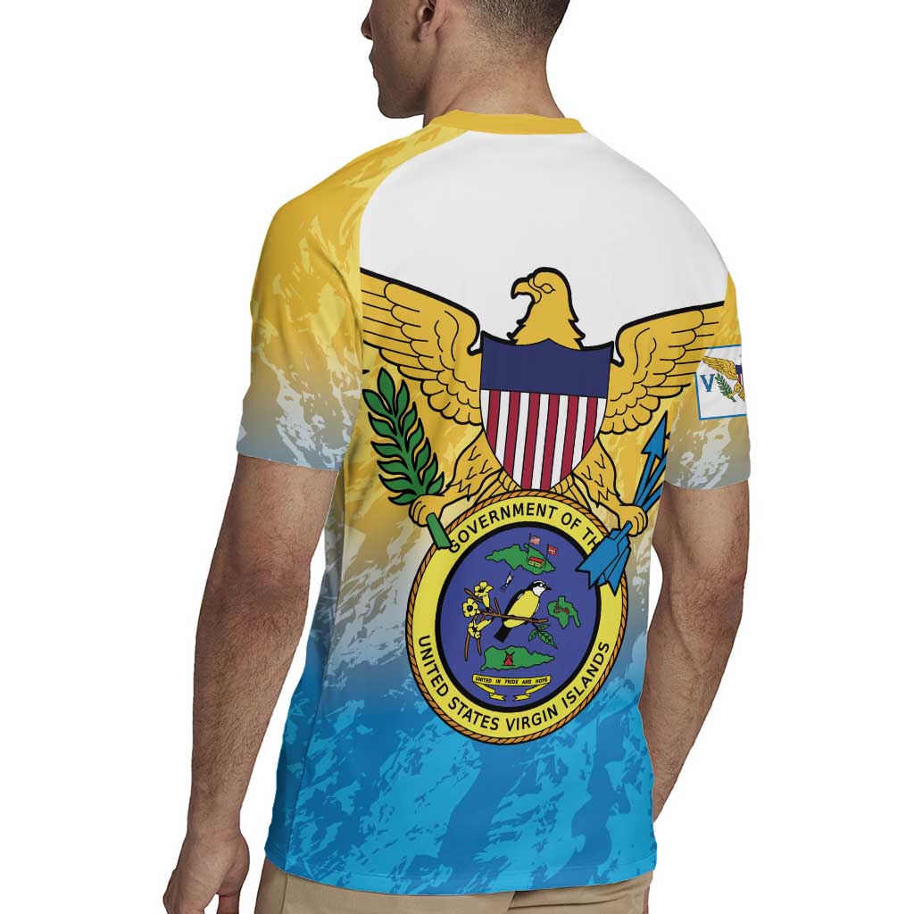 US Virgin Islands Rugby Jersey Coat Of Arms Grunge Style