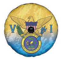 US Virgin Islands Spare Tire Cover Coat Of Arms Grunge Style